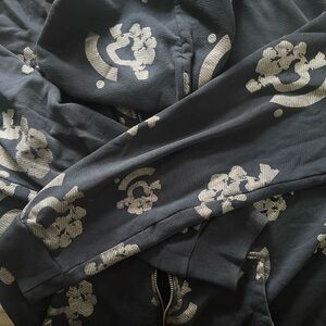 Men's Zip-Up Sweater in Black and White